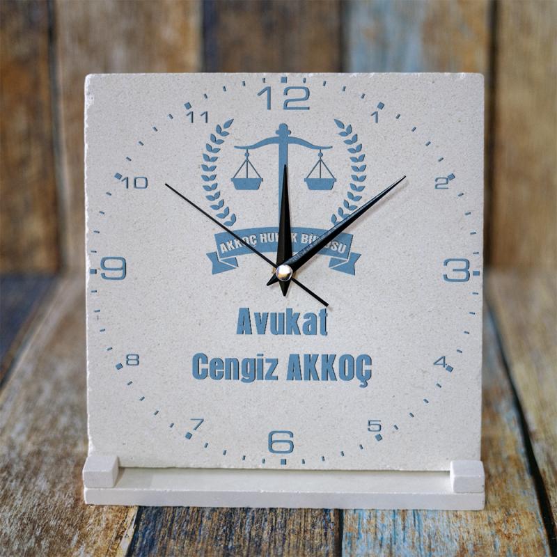 Avukata%20Hediye%20Doğal%20Taş%20Saat%2020X20Cm%20Ks06-1097