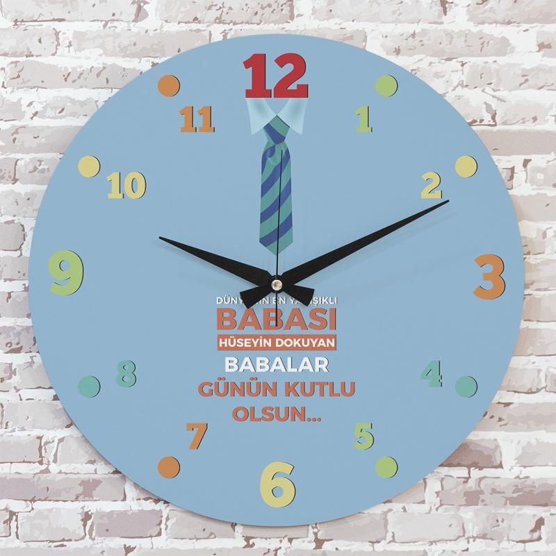 Babalar%20Günü%20Hediyesi%20Ahşap%20Saat%2033cm%20%20KA02-1289