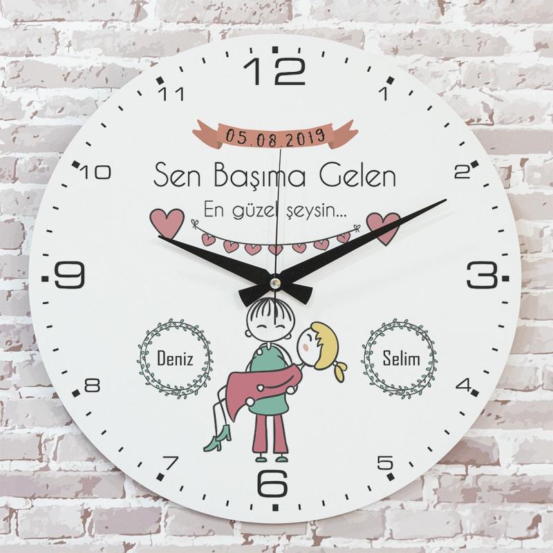 Sevgililer%20Günü%20Hediyesi%20Ahşap%20Saat%2033cm%20%20KA02-1325