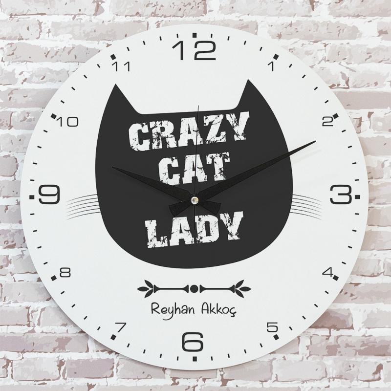 Kişiye%20Özel%20Crazy%20Cat%20Lady%20Tasarımlı%20Hediye%20Saat%2033cm%20%20KA02-1706