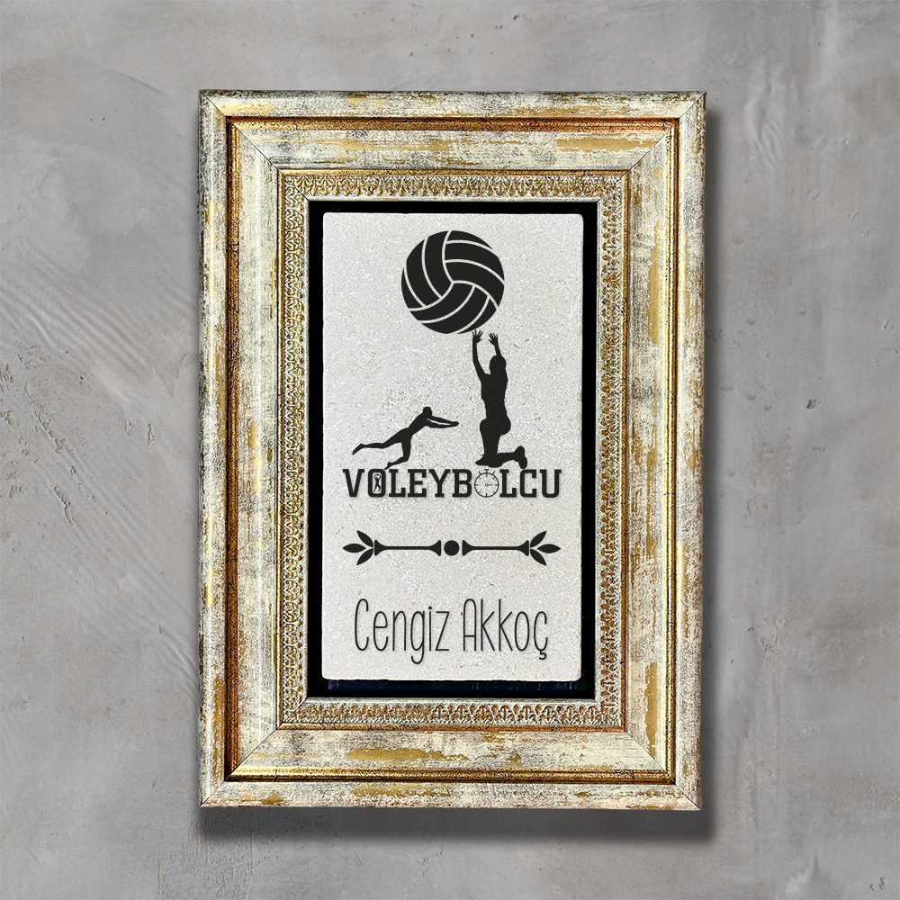 Kişiye%20Özel%20Voleybolcuya%20Hediye%20Çerçeveli%20Taş%20Tablo